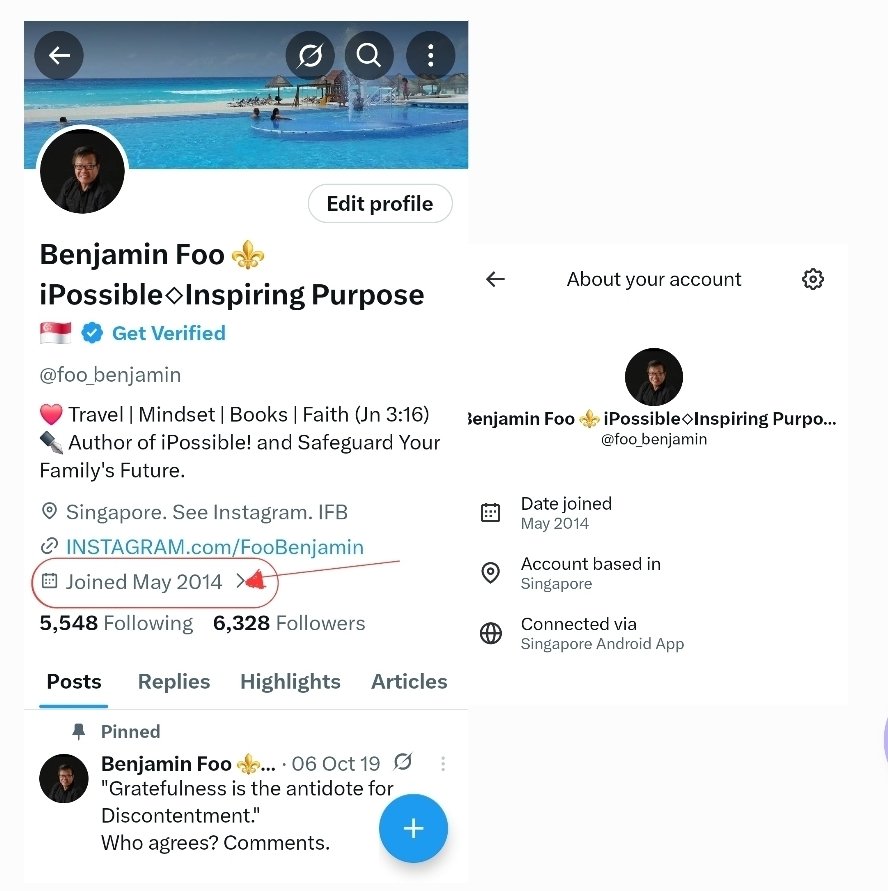 foo_benjamin's tweet image. To all who, like me, cannot find the new X feature to see a profile&apos;s location -- update your X version first.

Then click on the &quot;&amp;gt;&quot; sign next to the &quot;Joined&quot; date.

But hey @grok, how then would we know an account is a bot?

#bots #bot #usa #uk #Singapore #x