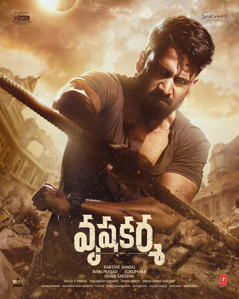 Filmy_Time's tweet image. Built by grit, driven by purpose, unleashed by fury…🔱

#NC24 is #VRUSHAKARMA ❤️‍🔥

A NEVER BEFORE MYTHICAL THRILLER🔥

Happy Birthday, Yuvasamrat @chay_akkineni ✨

#HBDYuvasamratNagaChaitanya 
@karthikdandu86 @Meenakshiioffl @BvsnP @SukumarWritings @Tseries @TseriesSouth