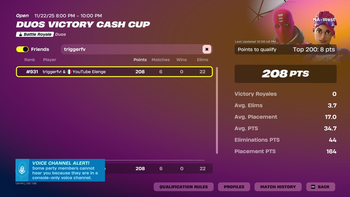 trigger1xx's tweet image. GGs go next.