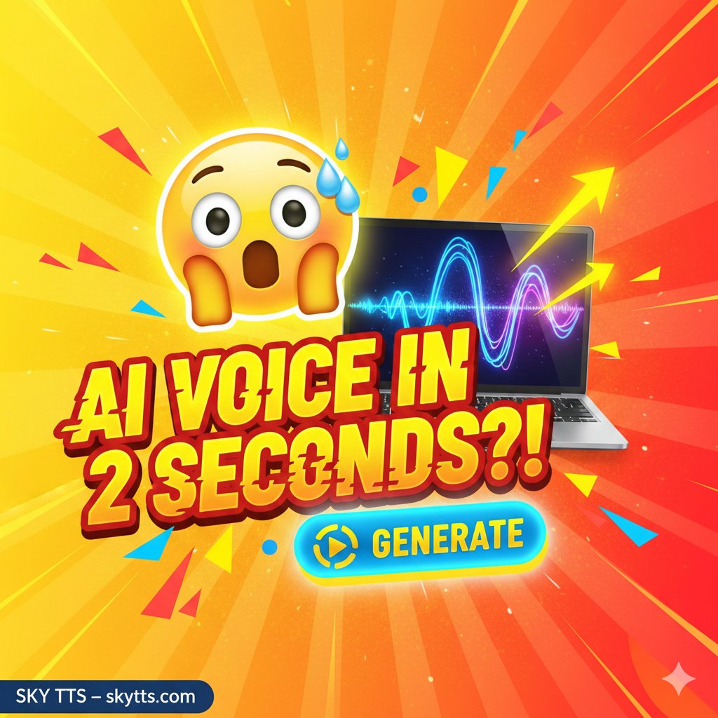 SkyttsSky's tweet image. 😱🎤 AI Voice in JUST 2 Seconds?!
SKY TTS is the fastest way to convert your text into pro voiceovers.

💥 Perfect for YouTubers, reel creators, and storytellers!

Try it FREE → skytts.com

#SKYTTS #YouTubeTools #AIvoice #VoiceoverAI  #CreatorTools #TextToSpeech