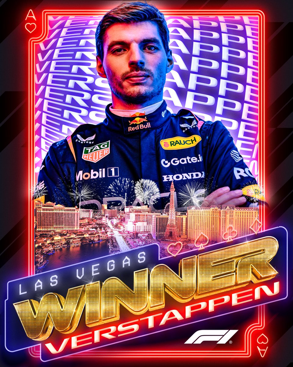 Circuit_Spec's tweet image. 🥇¡¡VICTORIA de Max Verstappen en el GP de Las Vegas!!

🔝 Norris, más cerca del título, y Russell, cierran el podio.

⤴️ Piastri y Antonelli, 4° y 5° respectivamente, delante de Leclerc.

🇪🇦 Sainz, 7°; Alonso, 13°.

#VegasGP #F1