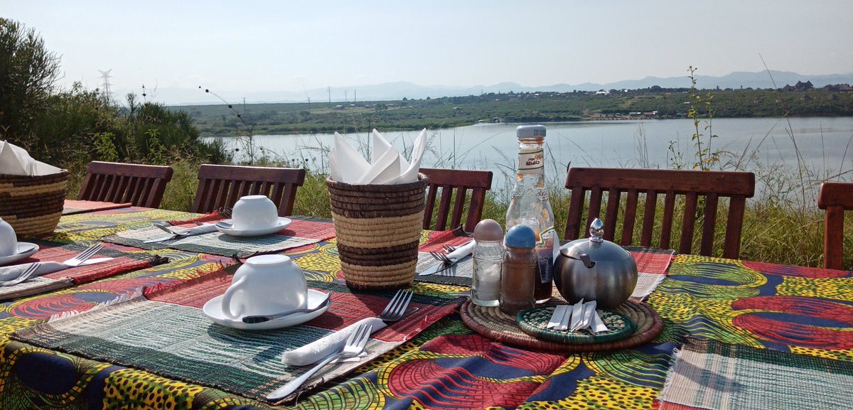 Visiting QENP in Kasese, <a href="/tembo_lodge/">Tembo safari lodge</a> must be your considered lodge, look at this set up for bush breakfast, 99%chances of Hippo site at night while at camp fire, direct views to Kazinga channel. 
Miss out not.