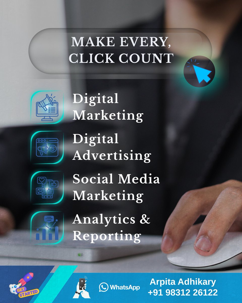 aadhikary04's tweet image. Clicks matter when strategy works.⁣⁣
Smart marketing and smart analytics build real results.

Contact: 9831226122

#DigitalMarketing #OnlineGrowth #SmartStrategy #MarketingExpert #BusinessBoost #SocialMediaMarketing #Analytics