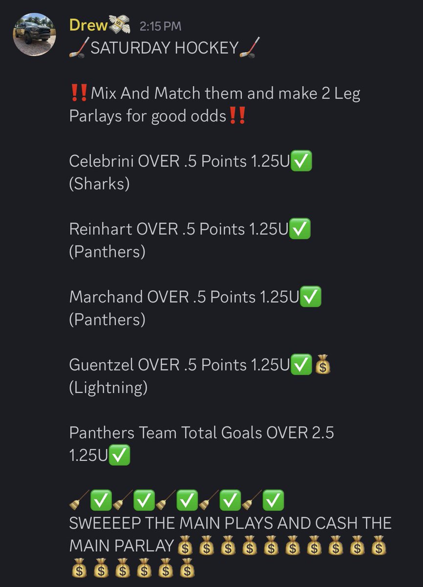 PingKingsBets's tweet photo. WE DON’T JUST PRINT TABLE TENNIS 

SWEPT NHL 🏒 

FREE TRIAL SEE IT FOR YOURSELF

LINK ON OUR PAGE 

#fanduel #draftkings         #BettingTips #FreePicks #Betting #SportsPicks #GamblingTips #GamblingTwitter #Rebet #HardRockBet #gamblingX #tabletennis #bovada https://t.co/OBvxWDM9TA