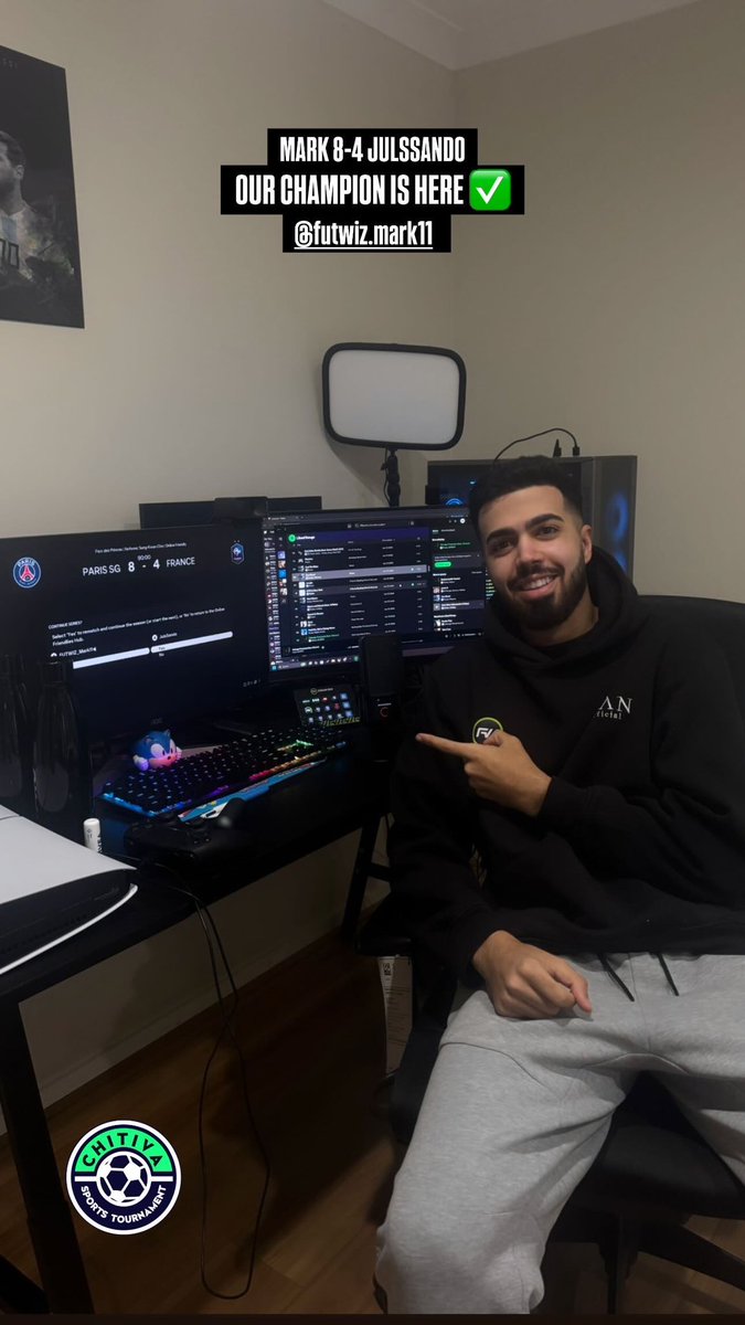 OUR CHAMPION IS HERE ✅

<a href="/Marrkk11_/">FUTWIZ Mark11 🇪🇬🇦🇺</a> is the winner of our first online cup in Australia.

$900 🙂‍↔️

Thank you to everyone who came to support us.

#FC26 #Australia #ChitivaCup