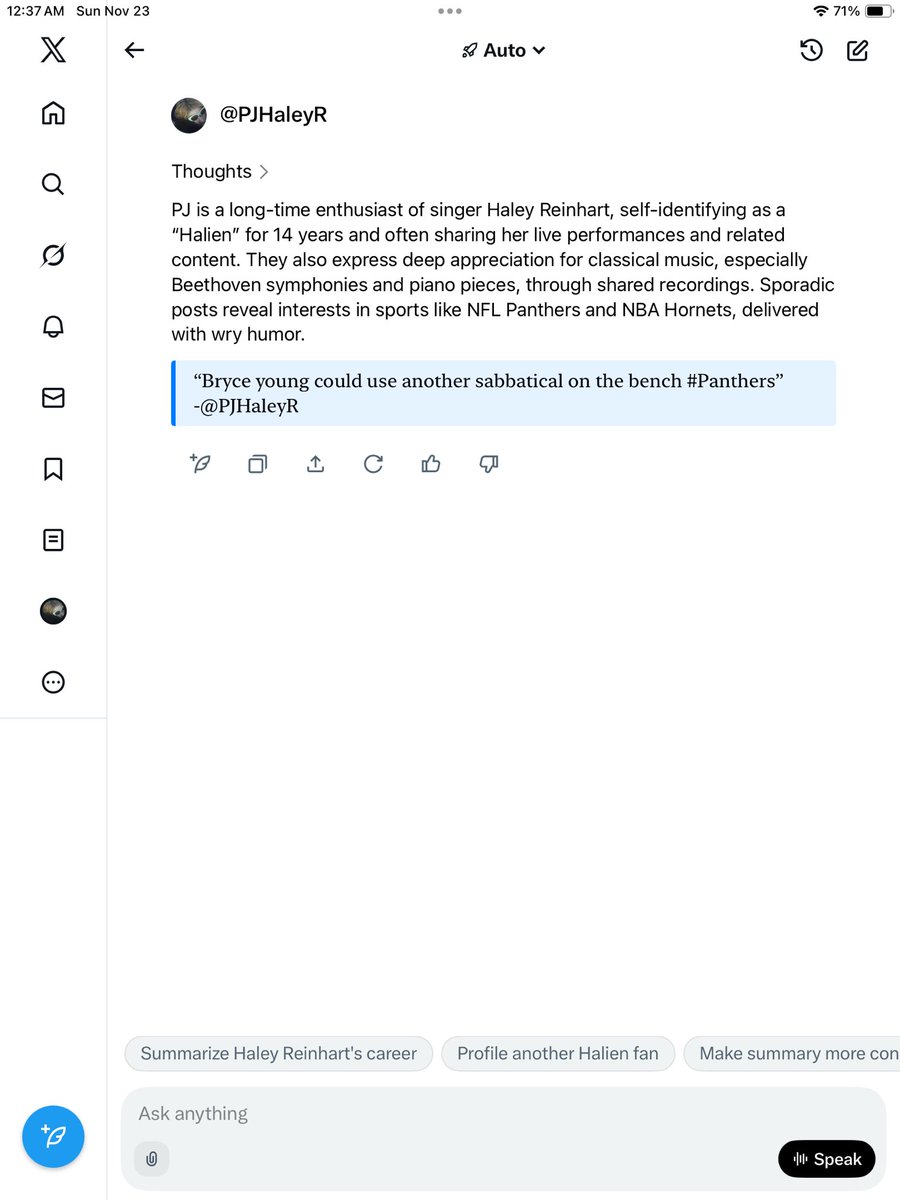Twitter will now give an AI summary of your account lol