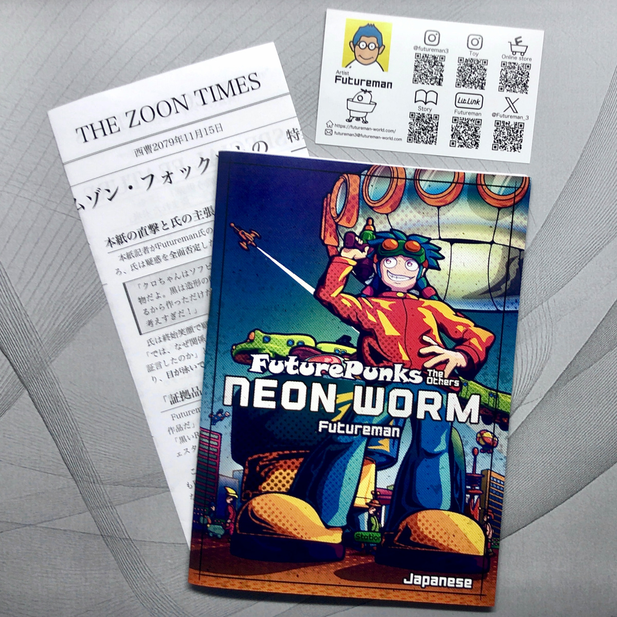 toshibon1206's tweet image. デザフェス戦利品8

Futuremanさん(@Futureman_3)の「Neon Worm」を購入✨
「FuturePunks」のスピンオフ作品で、Futuremanさんから作品の魅力を聞いて購入を決めました😆
これから読み込んで、FuturePunksの世界を存分に味わってきます📖💫

#デザフェス戦利品
#デザフェス62リポスト
@designfesta