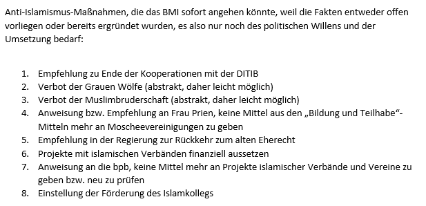 Wir haben in der Islamismus-Bekämpfung weniger ein Informations- als ein Umsetzungsproblem. Denn bei einigen Teilaspekten könnte man sofort ins Handeln kommen. Wenn man will. Kleine Vorschlagsliste: