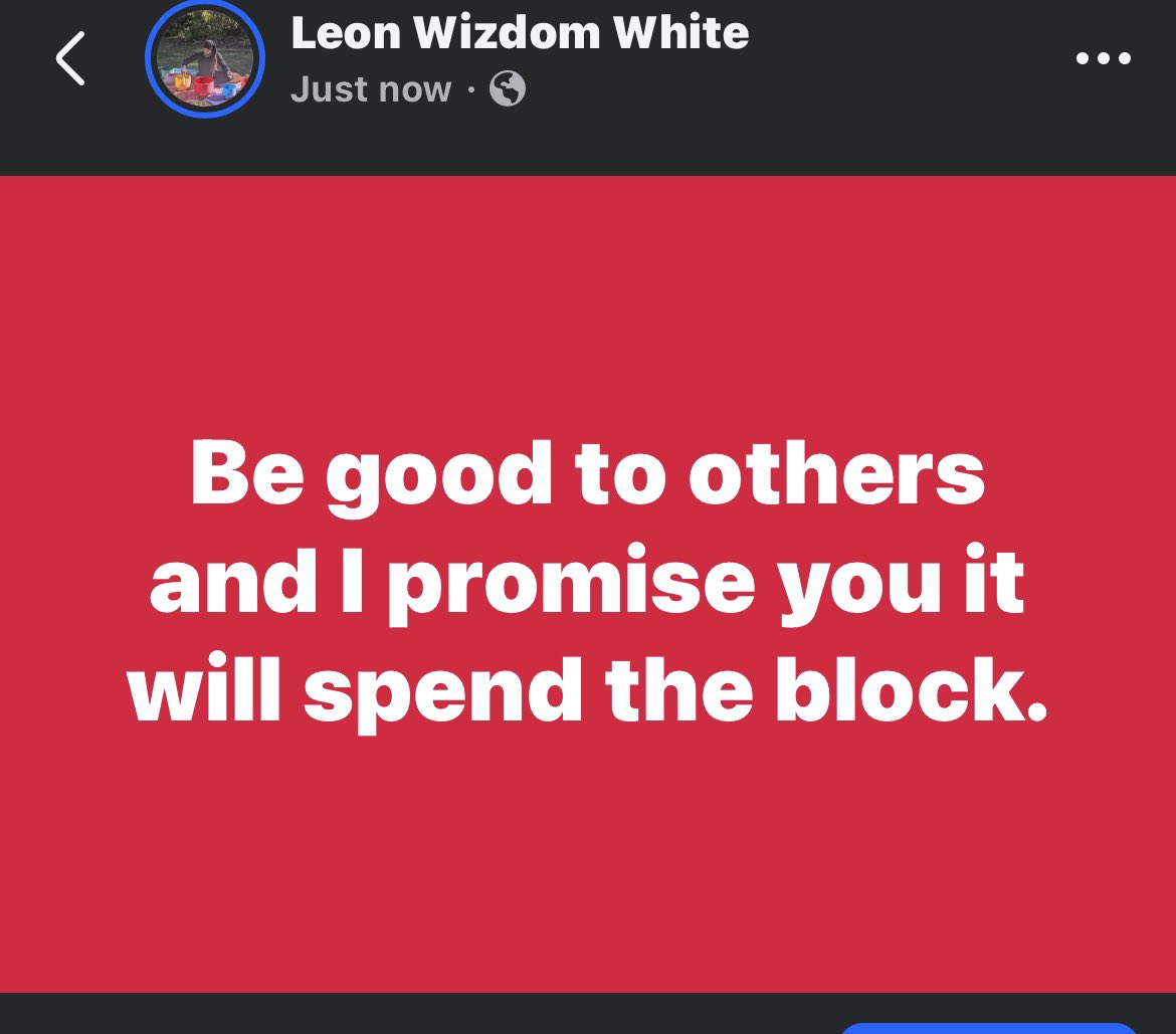 leonwizwhite's tweet image. Be good to others and I promise you it will spend the block! #tapin #fyp
