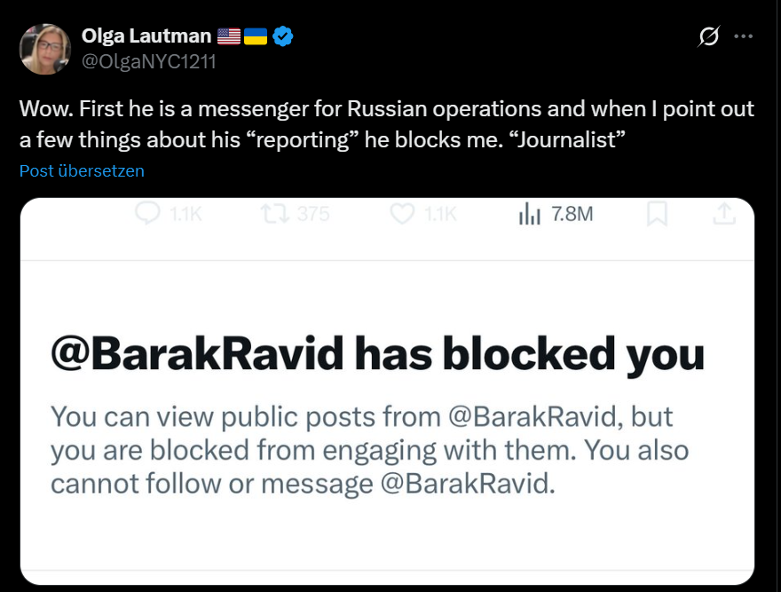 Sunnymica's tweet image. Barak Ravid, der Axios-Journalist, der den Friedensplan als Erster veröffentlichte, blockt gerade reihenweise Kolleginnen und Kollegen – nur weil sie nach seiner fischigen Story fragen.

So lief es ab:

• Putins Vertrauter Kirill Dmitriev schreibt den 28-Punkte-„Friedensplan“.…