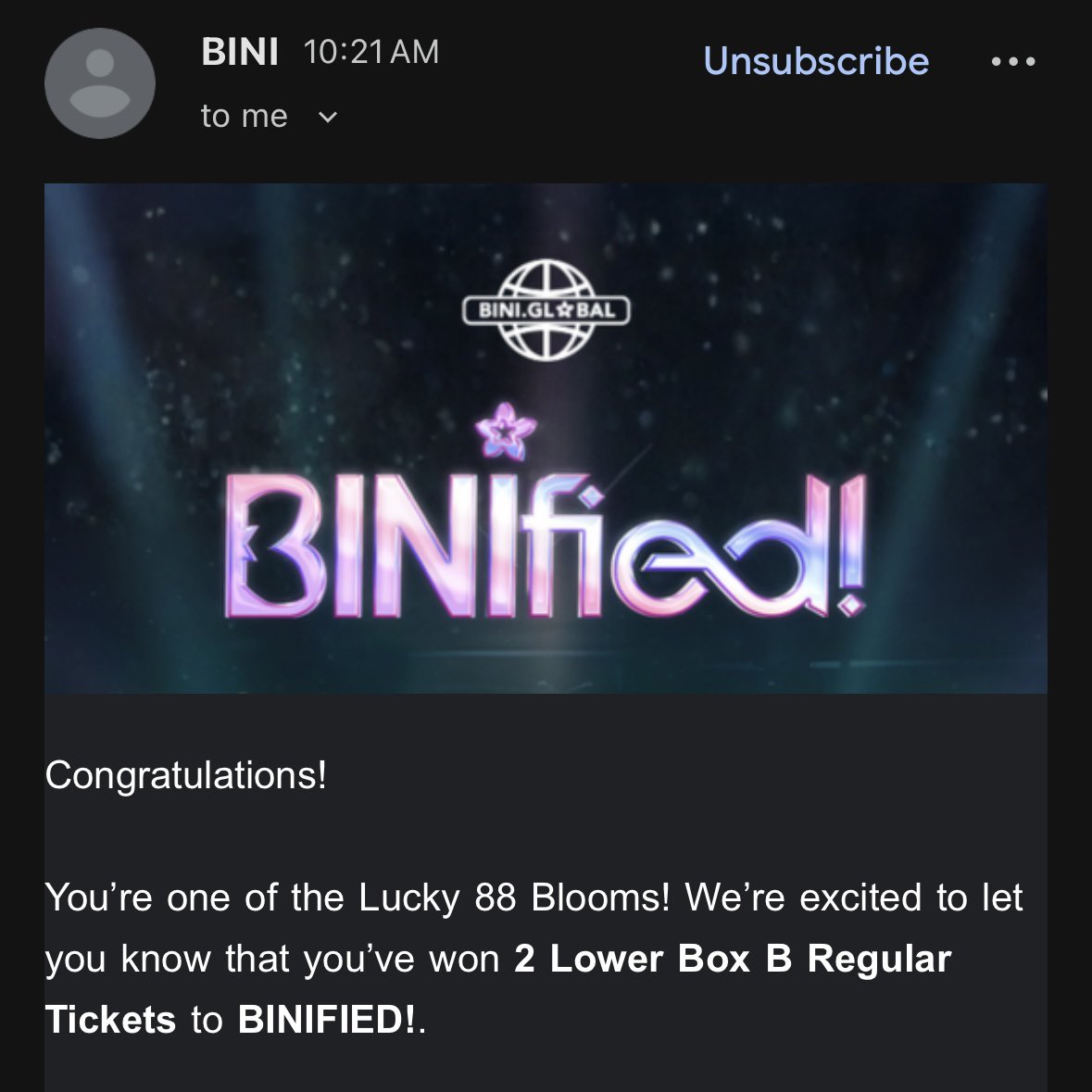 darnasaur's tweet photo. Thank you so much, @BINI_ph for these free tix. See you, BLOOMS 🌸✨

#BINI 
#BINIfiedPHArena https://t.co/nqjhWmmYdK
