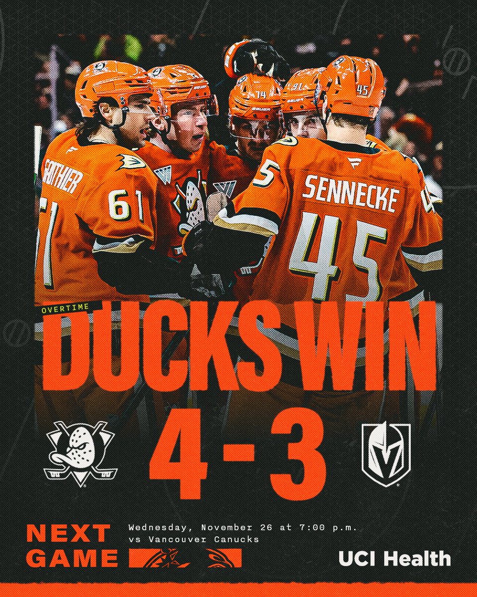AnaheimDucks's tweet photo. DUCKS OT DUB!!!

AND STILL FIRST IN THE PACIFIC!

#FlyTogether https://t.co/pynGIxIxk6