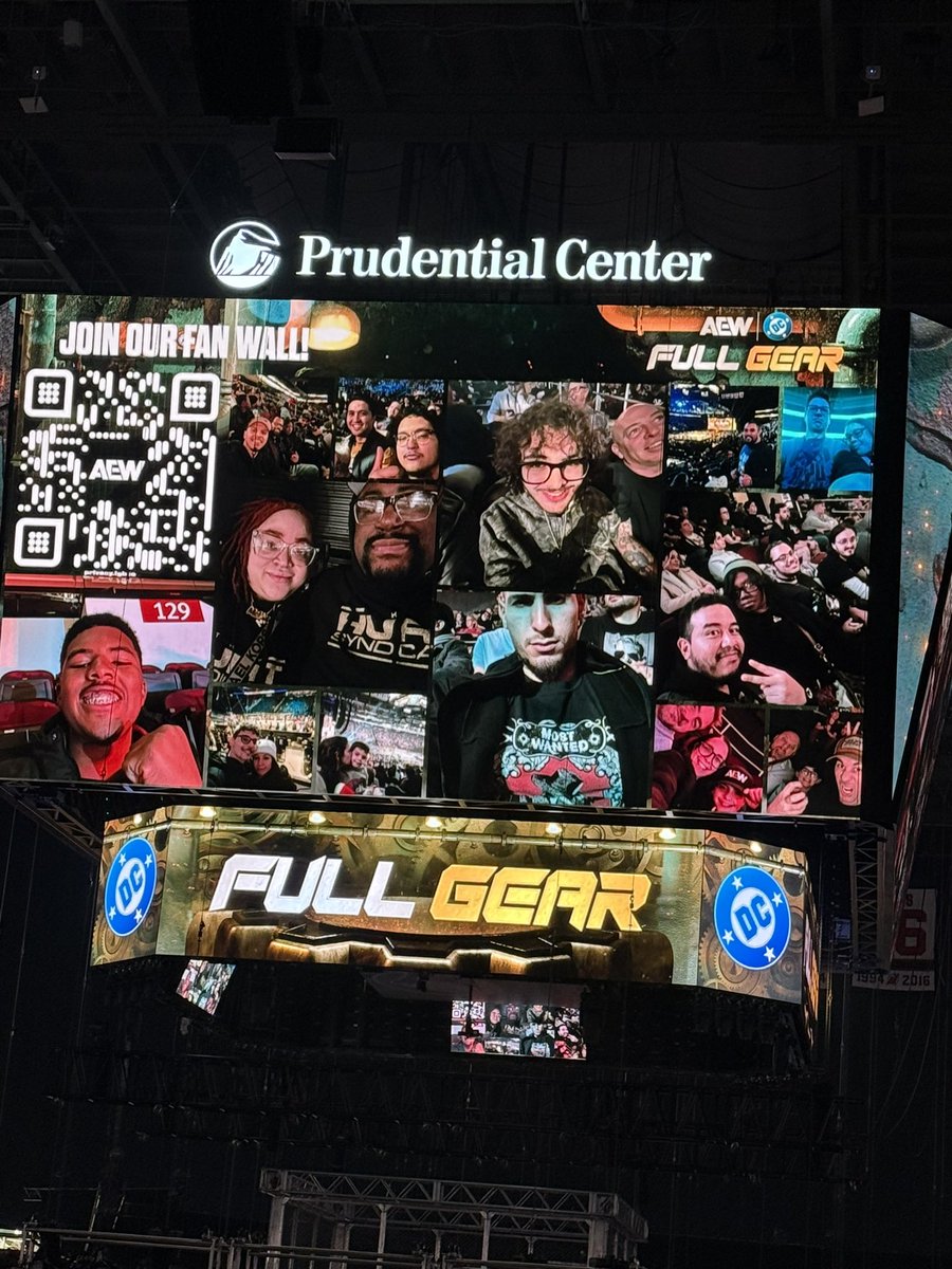 Bashworld2K's tweet image. Yo they put unc on the jumbo tron at @PruCenter at  @AEW #fullgear big w 🔥