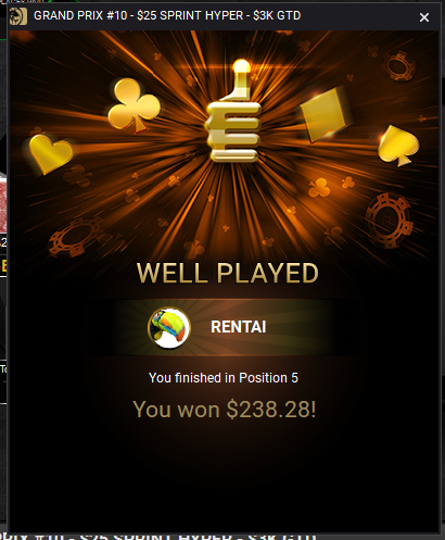 played stupid getting into final table but booking my 3rd(?) best winning