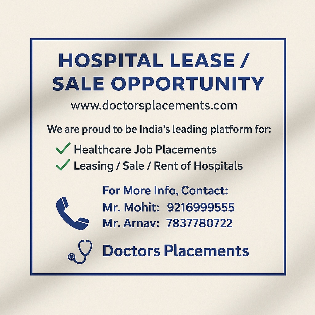 DocPlacements's tweet image. Hospital Lease / Sale Opportunity

doctorsplacements.com

We are proud to be India&apos;s leading platform for :

Healthcare Job Placements

Leasing / Sale / Rent of Hospitals

Contact : Mr. Mohit

9216 999 555

7837 780 722

Doctors Placements

🔻 #HospitalAcquisit