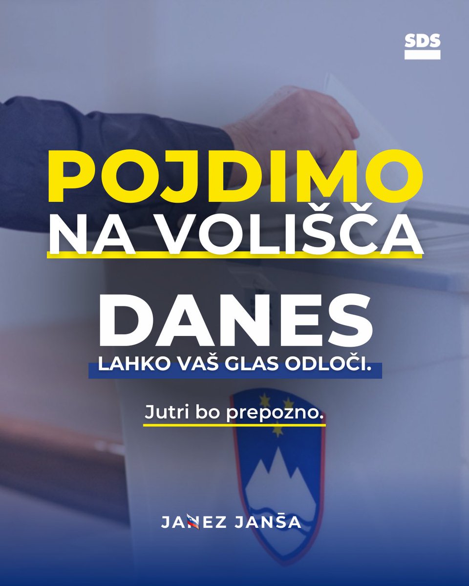 Danes lahko vaš glas odloči, jutri bo prepozno. Ni popuščanja.