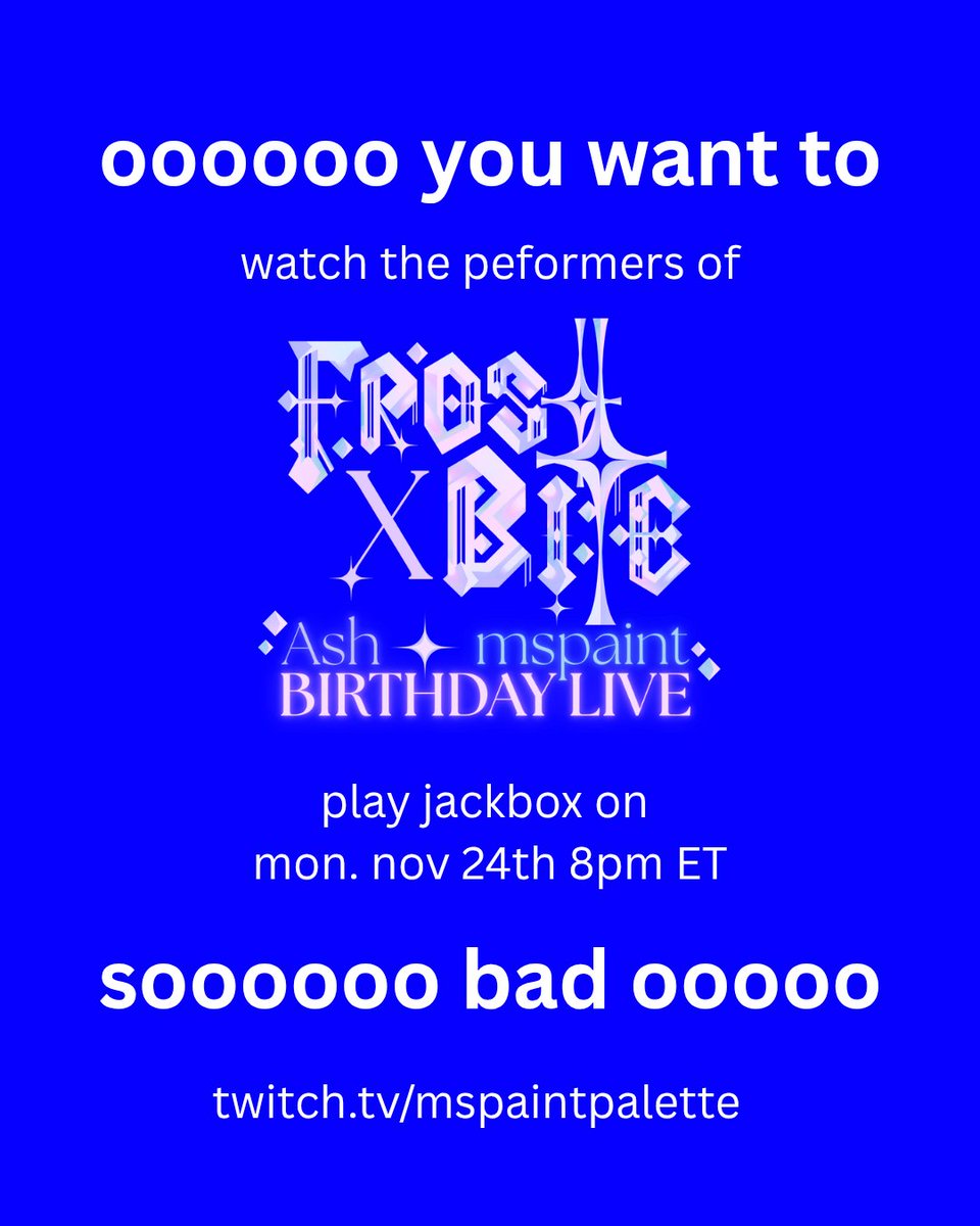 mspaintpalette's tweet photo. graphic design is my passion 🐸

I'm so tired so we're doing a game night. 

Monday Nov. 24th 8pm ET

If you get a vip ticket u can play with us btw /srs https://t.co/MbRX9uaI85
