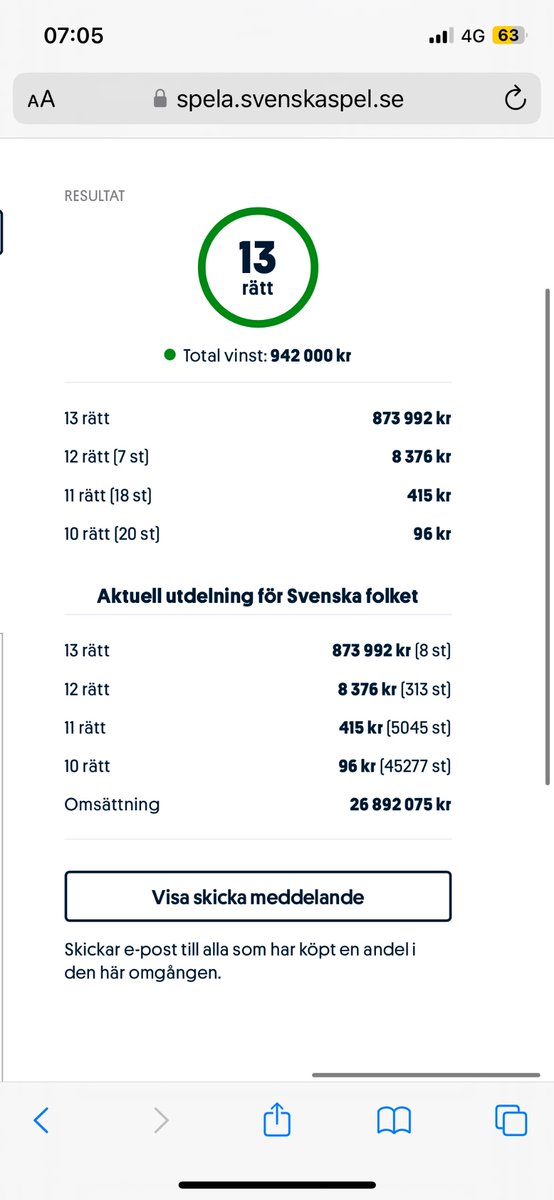 Nästan en miljon inspelad på Björn U 6 hel 7 halv på gårdagens stryktips💰💰 Jobb igång inför dagens läckra ET jackpot✅