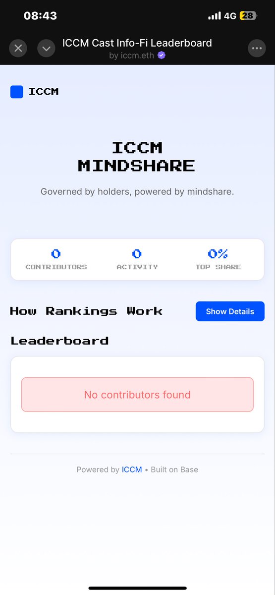 TiHoangphi's tweet image. gICCM @iccm.eth believers 🌟

👉 @iccm.eth update 

✅ Currently, the LB Mindshares leaderboard on farcaster is being reviewed
✅ To prevent bot accounts from affecting the rankings, the team is filtering them out
✅ This will help make the ranking process fairer
✅ The update is…