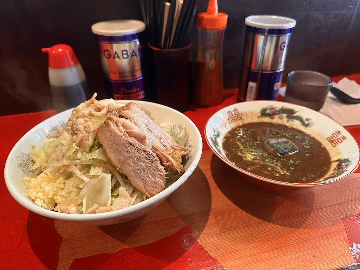 r_i_r_i_k_a_20's tweet image. ラーメン二郎 会津若松駅前店

つけ麺サバ味
2年ぶりに来れました！！