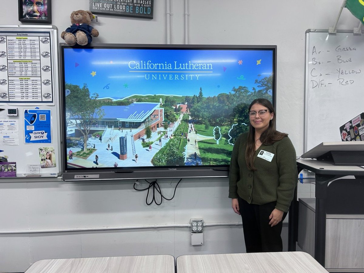 ACHS_AVID's tweet image. Thank you to California Lutheran University for coming and presenting to our AVID Seniors, they were able to learn what it takes to attend their University!