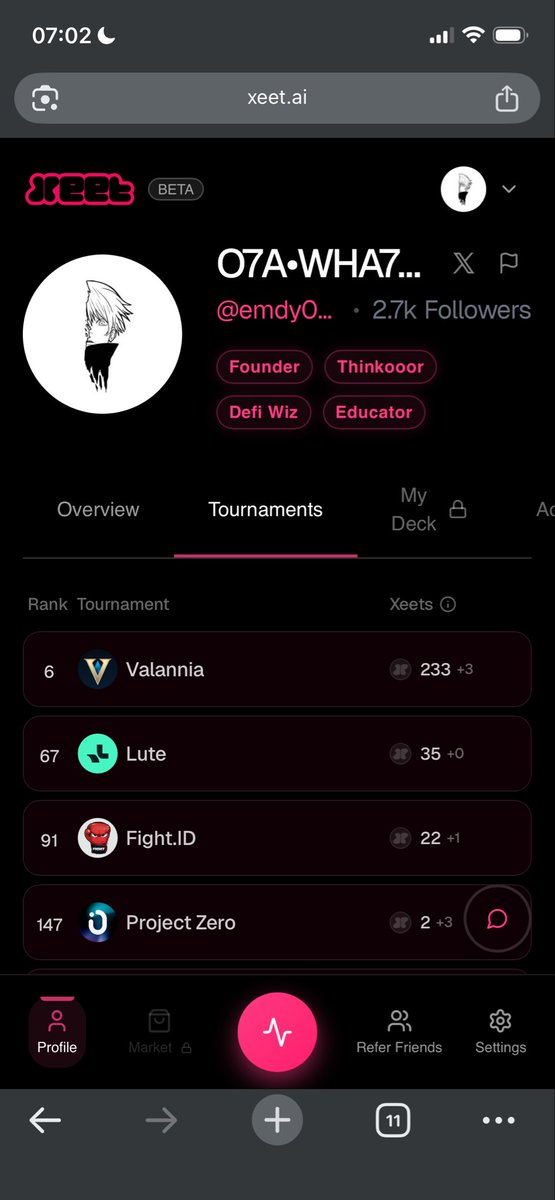 My result so far for been consistent. I can do better still. 

I preach <a href="/ValanniaGame/">Valannia</a> 
I talk <a href="/lute/">LUTE</a> 
I speak <a href="/JoinFightID/">Fight.ID</a> 
I teach <a href="/ProjectZeroIO/">Project Zero</a> 
I explore <a href="/xeetdotai/">xeet</a> 

<a href="/cookiedotfun/">Cookie DAO 🍪</a> is not left out too. Study <a href="/useTria/">Tria</a> and <a href="/RaylsLabs/">Rayls</a>.