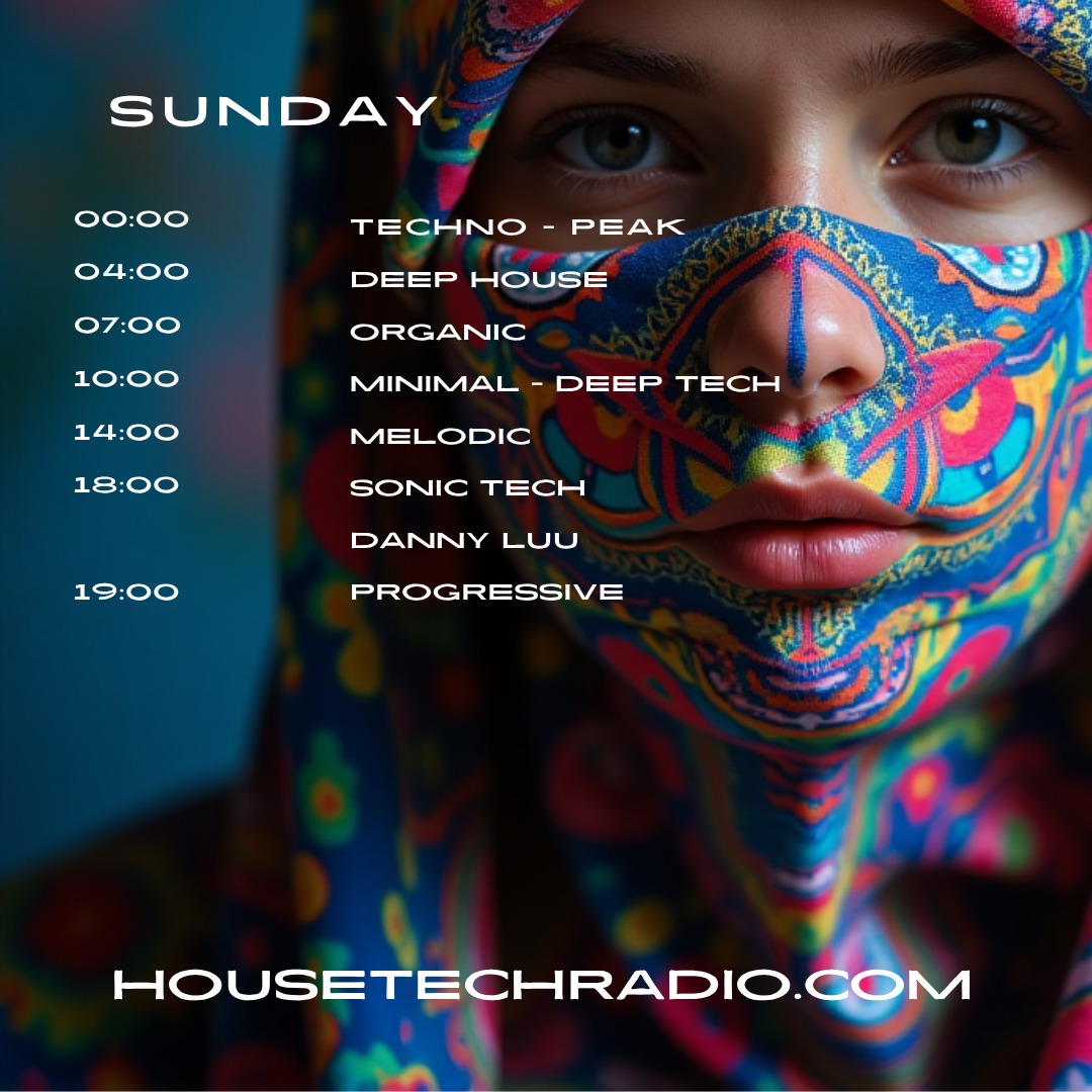 Our Sunday schedule at HouseTech Radio Towers..... 📻🎧🎶