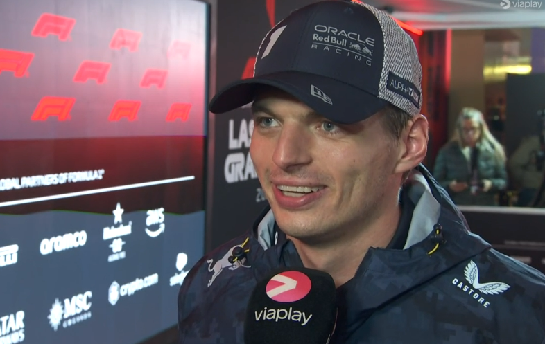 max: ''lando closed the door aggressively, so then i had to count to ten. one, two, ten. and then he braked way too late so that worked in my favor.''