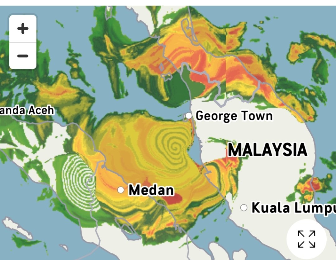 Update: badai tropis 95B dg kecepatan angin 34 km/jam pada awalnya terbentuk dari badai vortex yg tumbuh dari Selat Malaka, menimbulkan hujan ekstrem dan angin kencang di Malaysia utara (termasuk KL). Badai ini juga bikin angin hujan badai di Aceh, Medan, dan Sumbar.