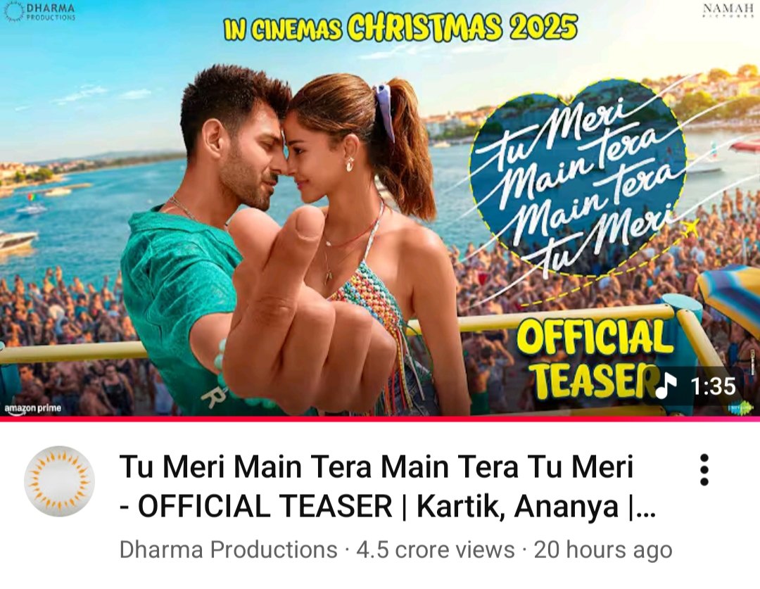 VJ_TheStarboy's tweet image. I can&apos;t believe #TuMeriMainTeraMainTeraTuMeri teaser already at 5cr views in 20hrs on YT while #Dhurandhar trailer has 5.2 cr views in 4days. I found #RanveerSingh movie much better.The PR of #KartikAaryan is his biggest asset. Hope Dhurandhar does better business than #TMMTMTTM