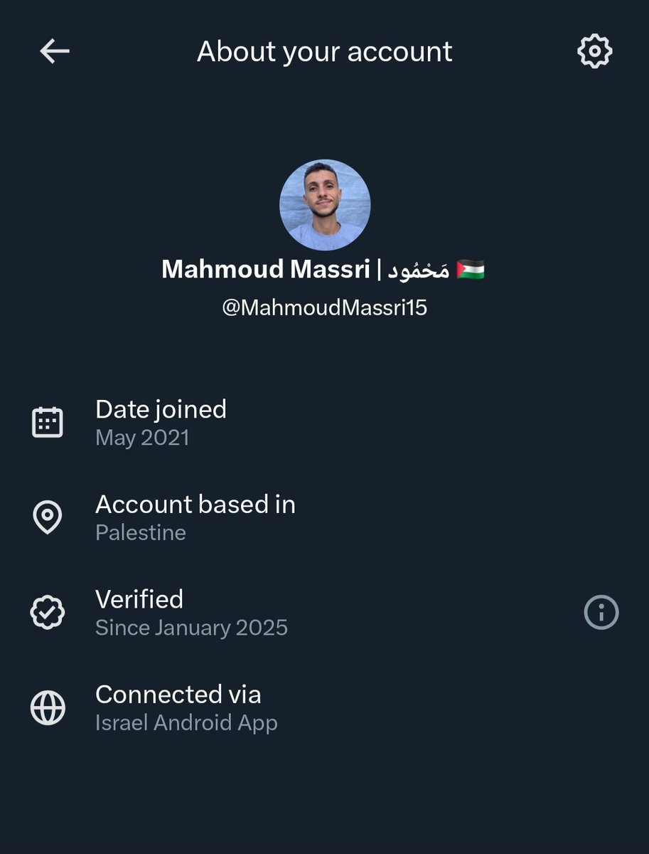 MahmoudMassri15's tweet image. What is this? I was shocked when I saw ‘Israel’ on my account.
I’ve started to hate myself so much because of it.