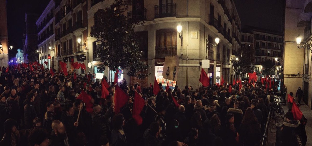 CJS_Madrid's tweet image. 🔴 En la tarde de ayer, recorrimos las calles de Madrid para señalar la necesidad de hacer frente al fascismo.

Ayer y hoy contra el fascismo.