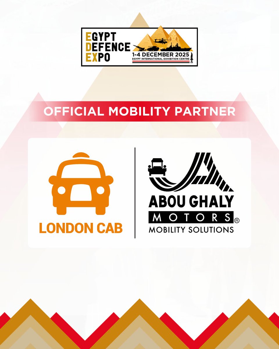 visitedex's tweet photo. ✨Official Announcement✨ London Cab is the Official Transport Partner of EDEX 2025! Enjoy seamless rides with @LondonCabEgypt. Get 10% off with code Edex10 🎉 Valid 27 Nov–6 Dec. Includes in-city rides, airport transfers &amp; packages. Book 👉 https://t.co/b96yVzCYnZ 🚖✨ https://t.co/DQwCG0PYQ6