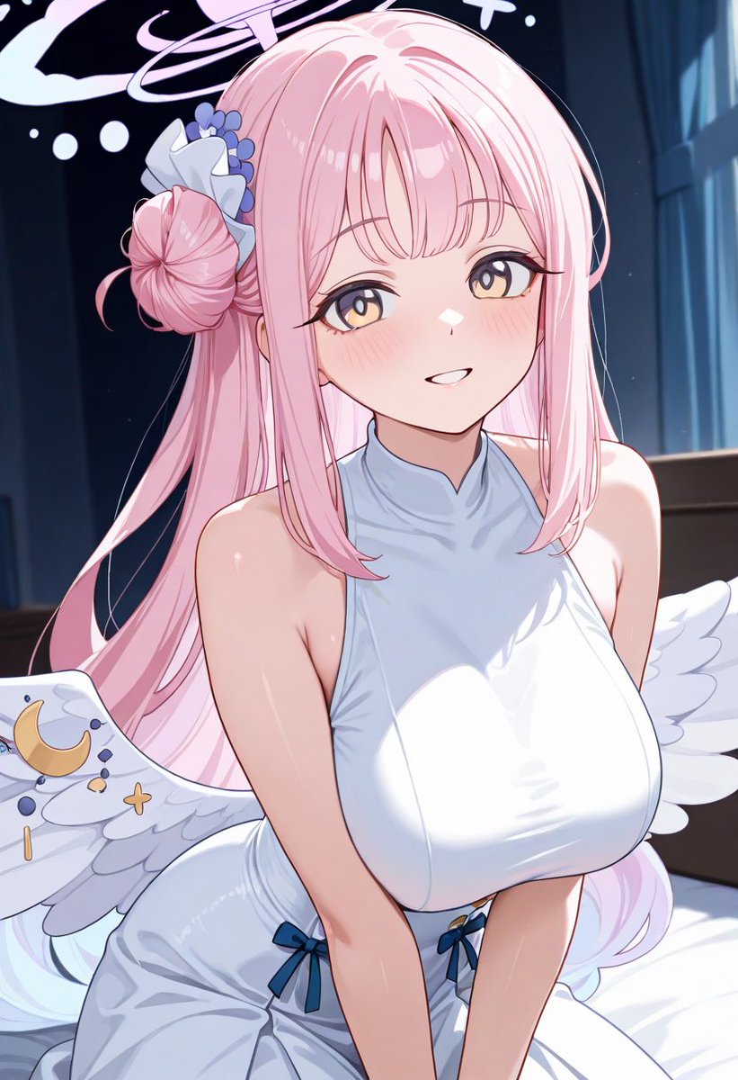 YueKuratsu's tweet image. 聖園ミカ て #ブルアカ #BlueArchive SFW Illustration. No nudity or suggestive intent.