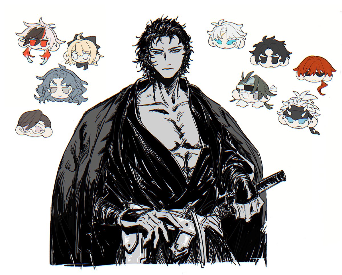 友達がミニ選組描いてくれて神