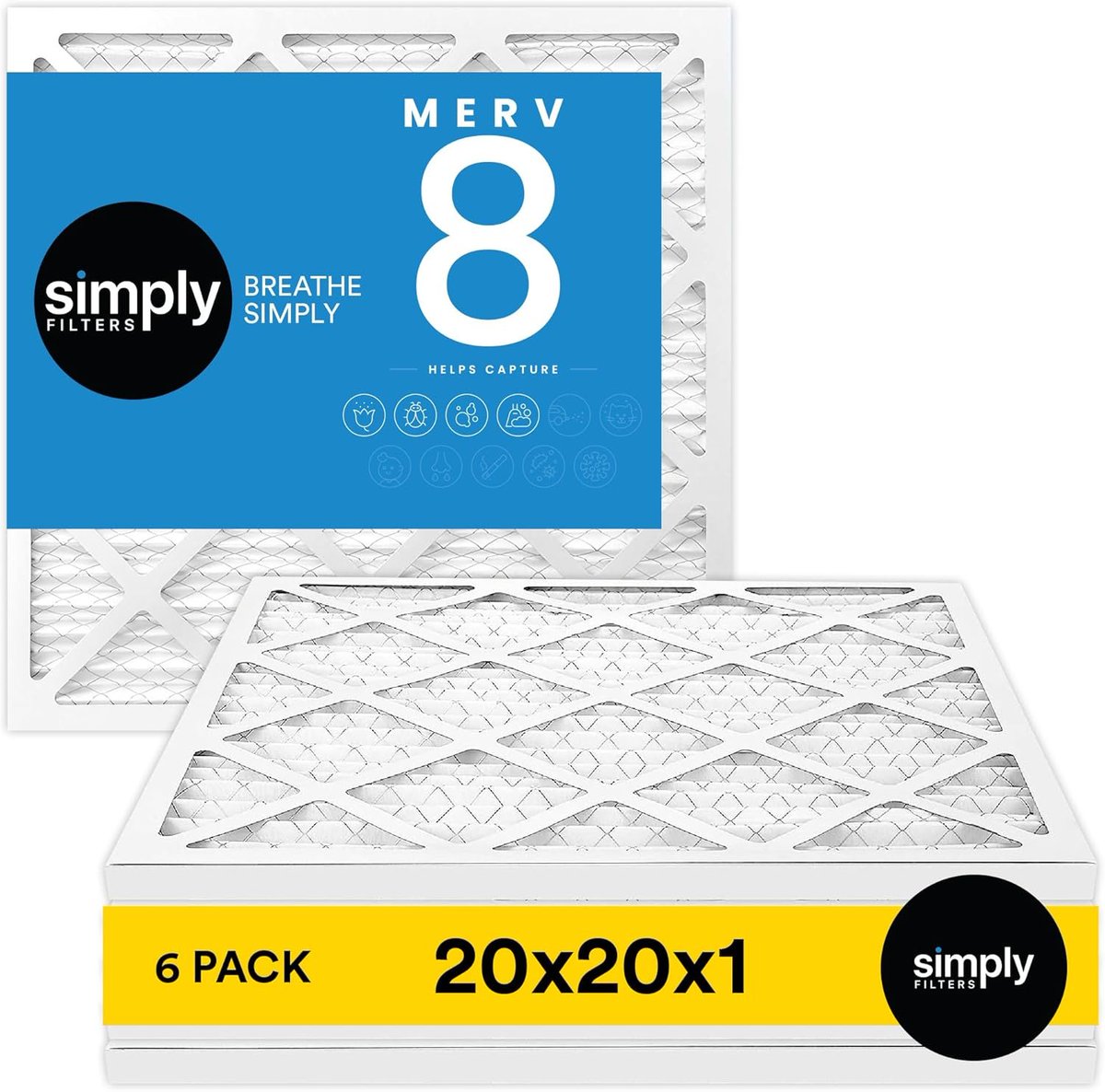 DFdeals18's tweet image. Simply 20x20x1 Air Filter, Merv 8, MPR 600, 6 Pack, Furnace Air Filter for $32.48

sovrn.co/1okt1or

#Filter