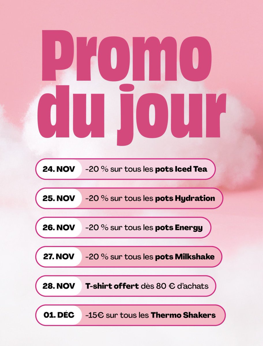 🔥 BLACK FRIDAY <a href="/holysquad_fr/">HOLY Squad France®</a> dès aujourd’hui 23/11 – 12h !

📅 Offres du jour jusqu’au 01/12 :
-20% Iced Tea • Hydration • Energy • Milkshake

🎁 LAORIE5 = 5€ offerts
🎁 LAORIE = -10% illimité

👉 fr.weareholy.com/?ref=LAORIE