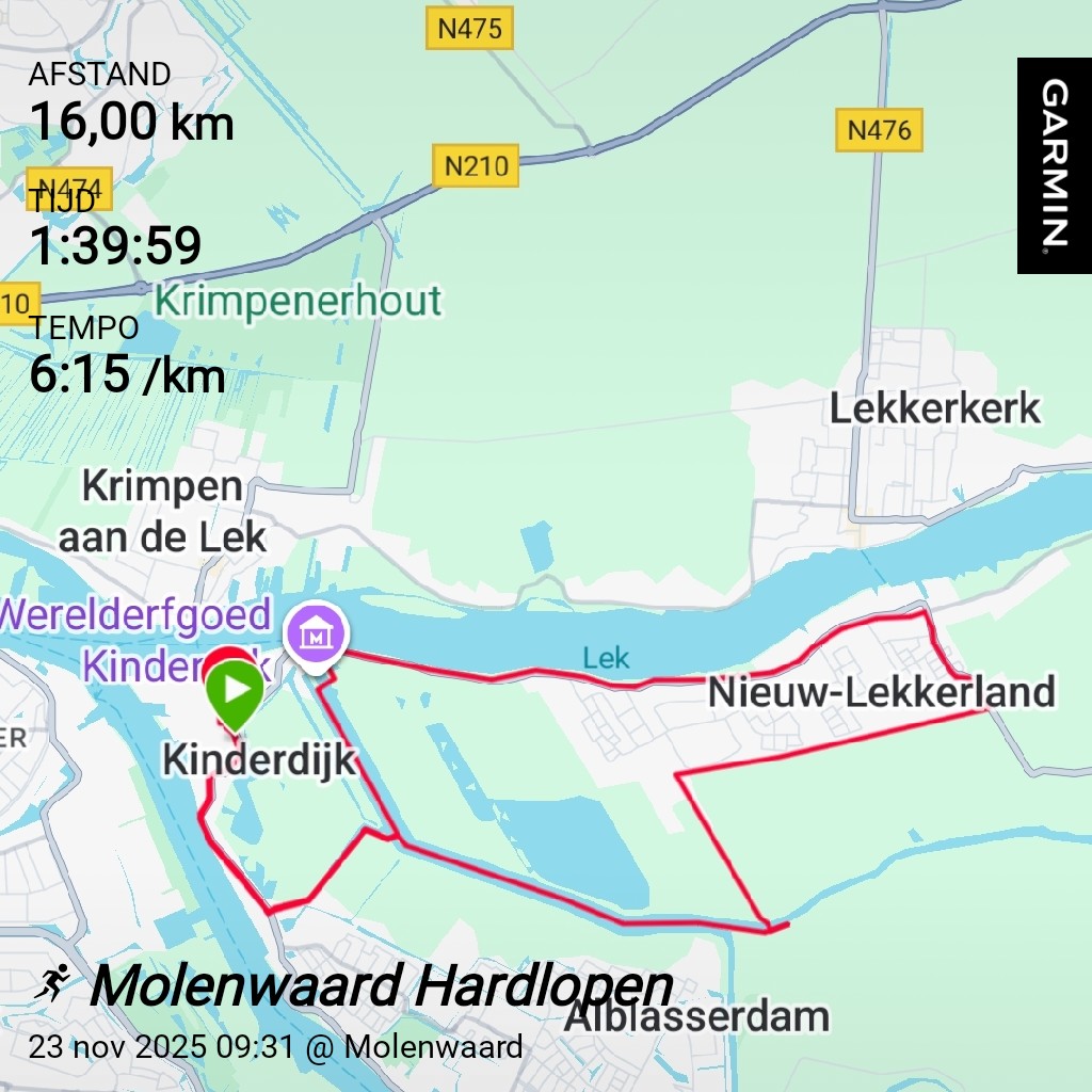 Goedemorgen <a href="/loopmaatjes/">Loopmaatjes</a>
Vorige week was ik nog in Nijmegen.  Nu lekker 'uitlopen' met mijn eigen loopgroep op locatie.
Vanochtend vroeg vertrokken naar Kinderdijk. Hardlopen tussen de molens. Hollandser kan niet!
<a href="/hardloopvriend/">Hardloopvriend</a>
<a href="/UNESCO_NL/">UNESCO Nederland (dormant)</a>
kinderdijk.nl
