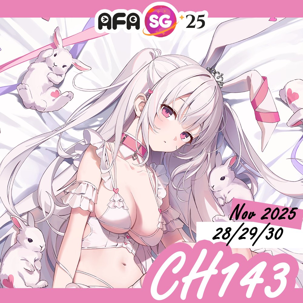 🚀Catch me at #AFASG25 CH143 on Nov 28-30!  Adorable merch &amp; kawaii vibes await~ ✨ 
Stop by if you like! 💕🐰