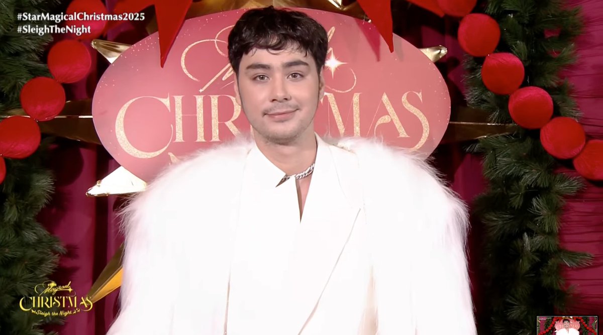 KapamilyaTFC's tweet photo. #AnthonyJennings walks down the red carpet in white! 😍

Catch your fave #StarMagic artists on #StarMagicalChristmas2025 LIVE via Star Magic YT and #iWant! ▶️✨

📸 via Star Magic/ YouTube

#SleighTheNight https://t.co/S6zft7x7Bo