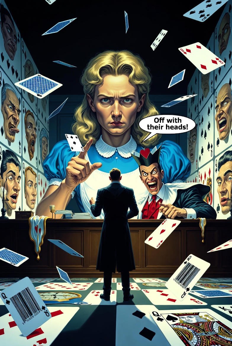 Aiの作る、このカオス感。凄く好き。
#aiart 
#Chaos
#AliceInWonderland 
#popart