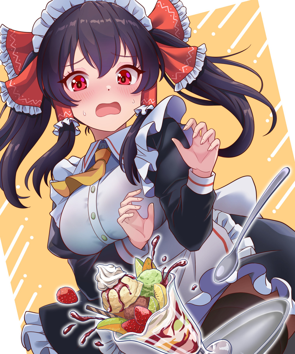 博麗霊夢 「イラスト完成しました 妖怪退治は得意でも お給仕はちょっと苦手な霊夢さんです #」|きさらぎこうしのイラスト