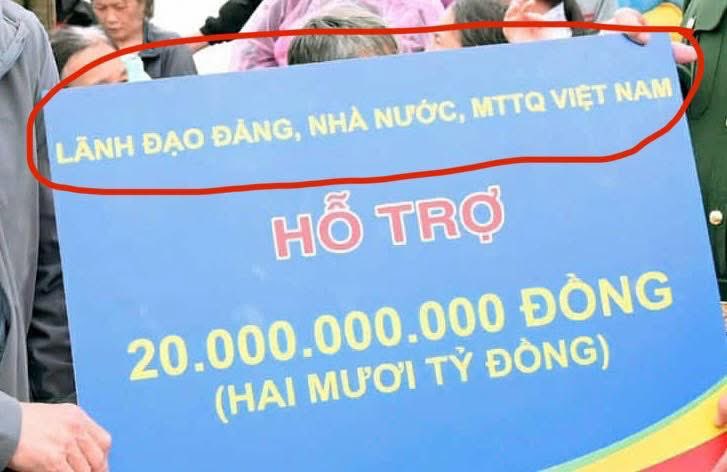 VietPhiTrung's tweet photo. Anh em bodo phải hiểu rằng đảng, nhà nước, chính phủ, mặt trận tổ quốc, các đoàn thể… lũ này không làm ra tiền. Chính xác hơn là không tạo ra của cải vật chất cho xã hội. 

Chúng làm thuê cho người dân, trên danh nghĩa được nhân dân lựa chọn thông qua lá phiếu và được trả công - lương. 

Chúng quản lý tay hòm chìa khoá (ngân sách) của dân, thay mặt nhân dân thu - chi các khoản. Gọi một cách khác thì bọn này là ô-sin.

Ví dụ đại gia đình nhà bạn bỗng nhiên có một người bị đau bệnh. Con ô-sin nó lấy tiền của gia đình bạn đi mua quà thăm, rồi nó viết lên tấm bảng: “Ô-sin hỗ trợ”. 

Bạn có chấp nhận được không?

Trong tấm bảng sáng nay mình đăng, nội dung của nó là: “Lãnh đạo đảng, Nhà nước, MTTQ Việt Nam hỗ trợ 20 tỷ đồng”. Câu này PHẢI được hiểu nghĩa chính xác là số tiền 20 tỷ đồng này là của các lãnh đạo thuộc đảng, lãnh đạo nhà nước và lãnh đạo mttq Việt Nam hỗ trợ cho ai đó. Nhất định không còn một ý hiểu nào khác. 

Tiếm quyền dân, lấy tiền từ ngân sách là tiền của dân ra hỗ trợ người dân bị thiệt hại, xong ghi đó là tiền của lãnh đạo đảng, nhà nước, mttq. Trơ trẽn & lố bịch. 

Người dân mà được tự do, họ chả vả cho rụng mẹ chúng mày hết răng. 

Ngv dốt còn hay làm màu. 

#DMCS
Hoàng Dũng