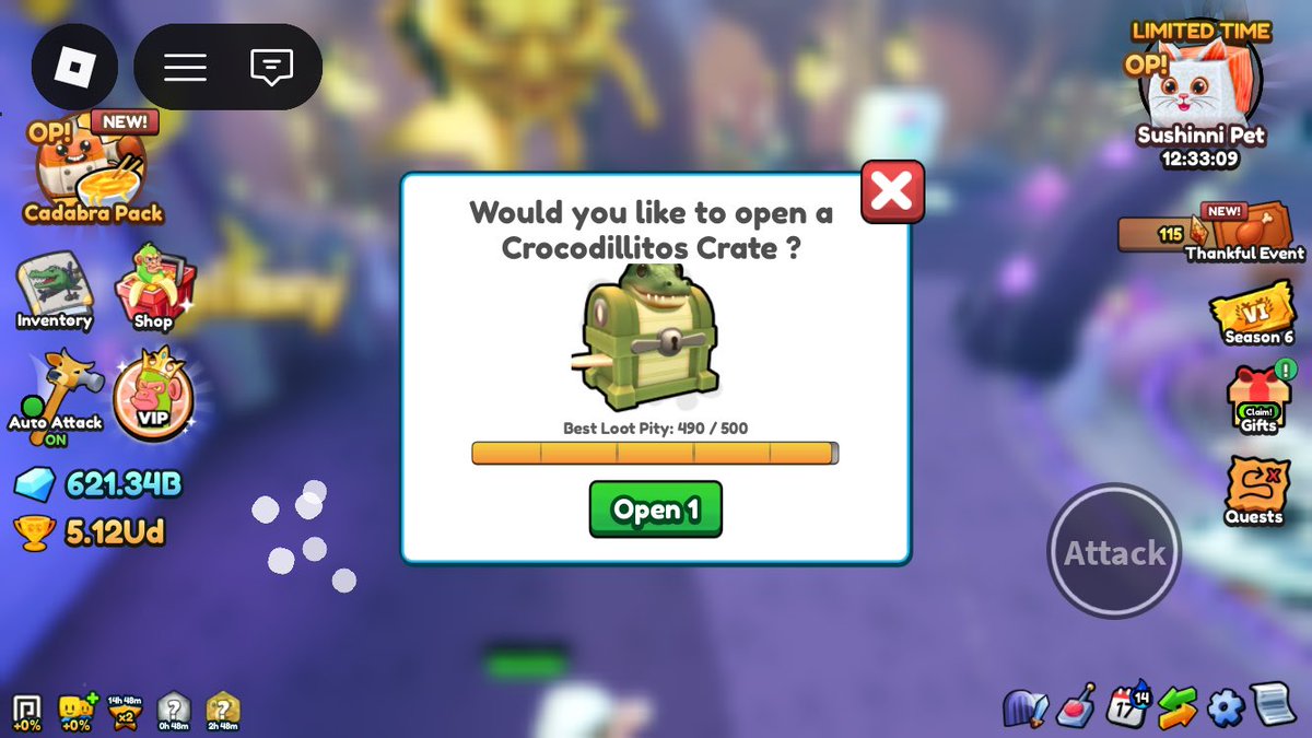 odod0d's tweet image. ロスクロコちょっと届かなかったw
次にお預け
#brainrotevolution 
#ブレインロットの進化