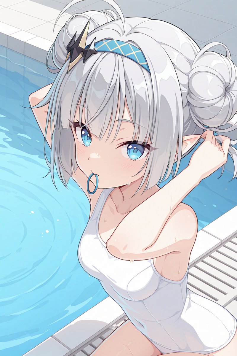 Chikohan_ex's tweet image. スク水魔王ちゃん　どっちが好き...？
#StellaSora #ステラソラ