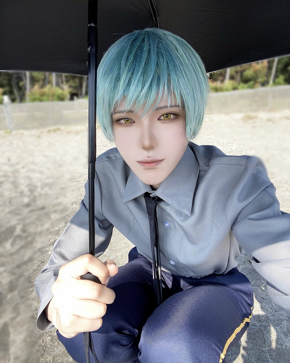 cos 夏の日傘一期くん、眩しそう