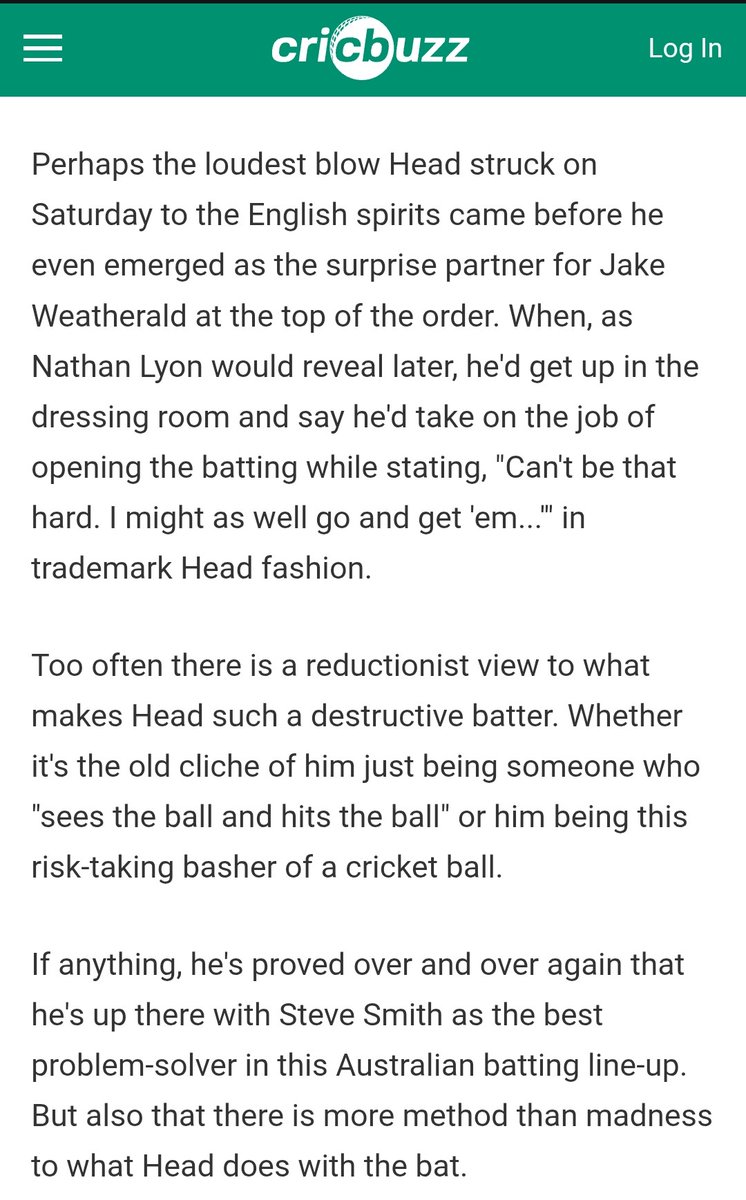 Cant stop watching Travis Head reels today.