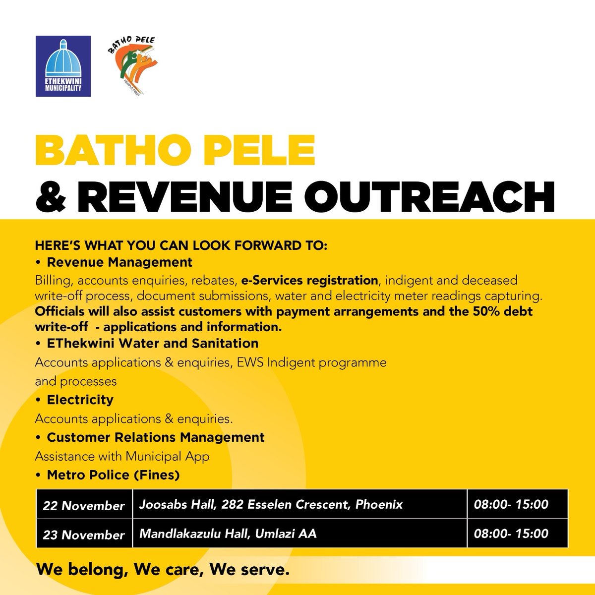 eThekwiniM's tweet photo. #BathoPele
#RevenueOutreach https://t.co/nYVrrbyMA1
