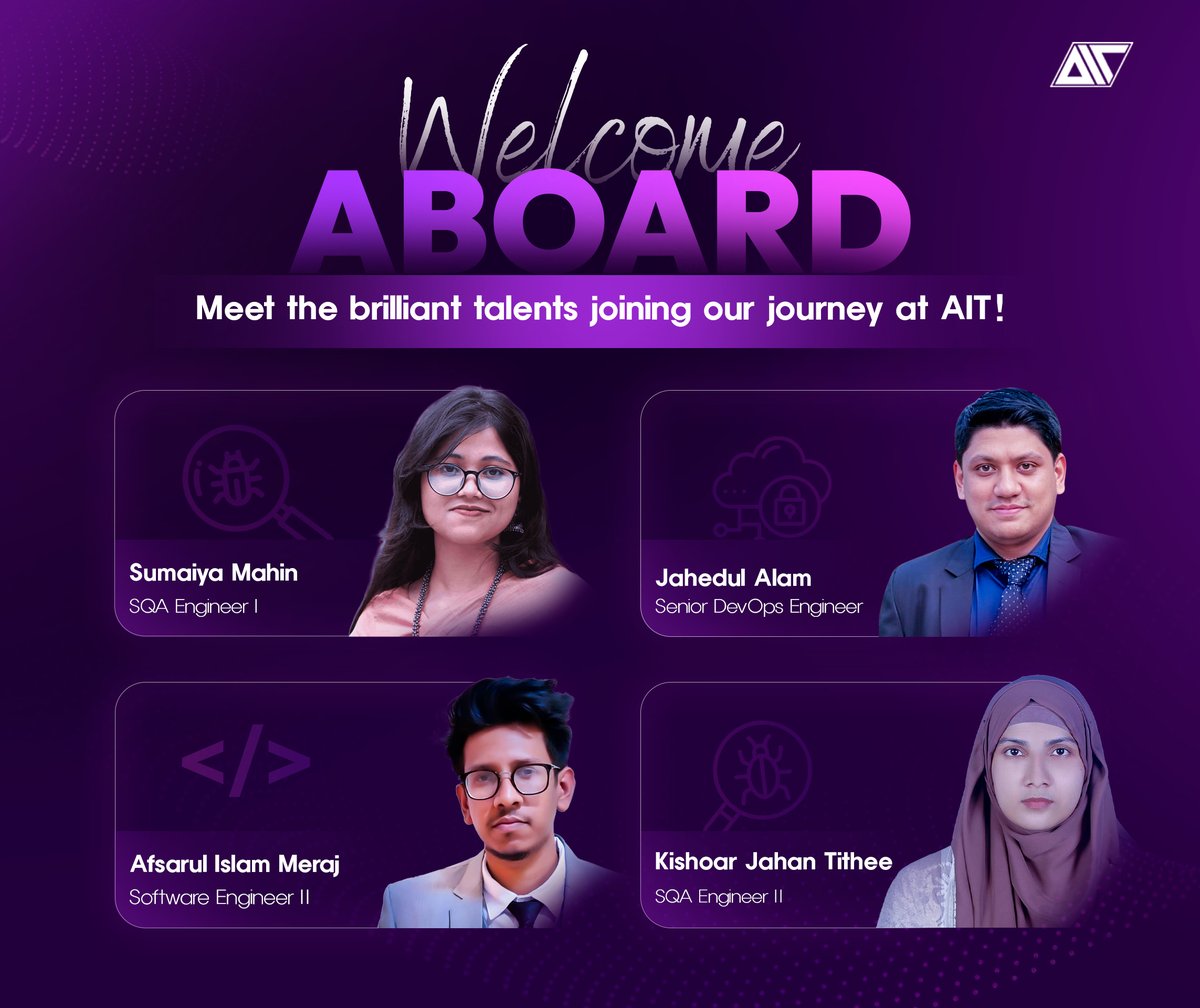 AsthaIT's tweet image. A strong team only grows stronger with the right people.

Join us in welcoming our newest SQA, DevOps, and Engineering stars to AIT. Here’s to building, innovating, and growing together.

#AIT #AsthaIT #WelcomeAboard #AITCulture #TeamAIT #NewHires #TechTalent #LifeAtAIT