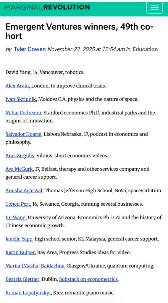 BeatrizGietner's tweet image. The word is ✨ out ✨
Thanks, prof @tylercowen 🤍marginalrevolution.com/marginalrevolu…